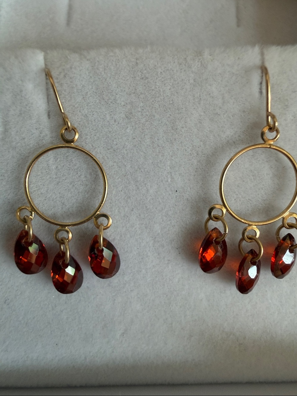 Vintage 14k Chandelier Earrings (Stamped ZZ 585 CZ) Belk & Co.